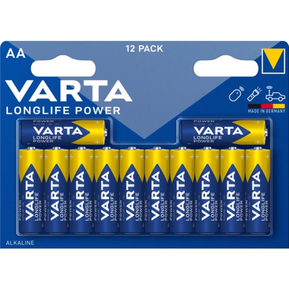 Varta Batteri Longlife Power LR06 AA 12pk