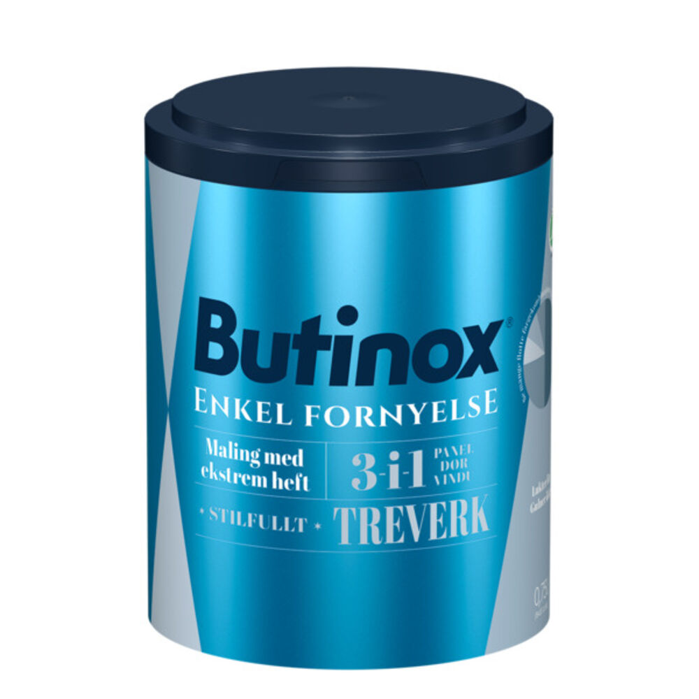 Butinox Stilfullt Treverk - Hvit base Halvblank 0,68 l