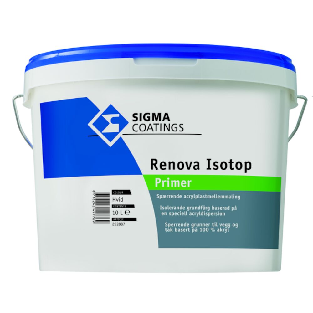 Sigma Renova Isotop Primer Hvit Sperregrunn 10 l