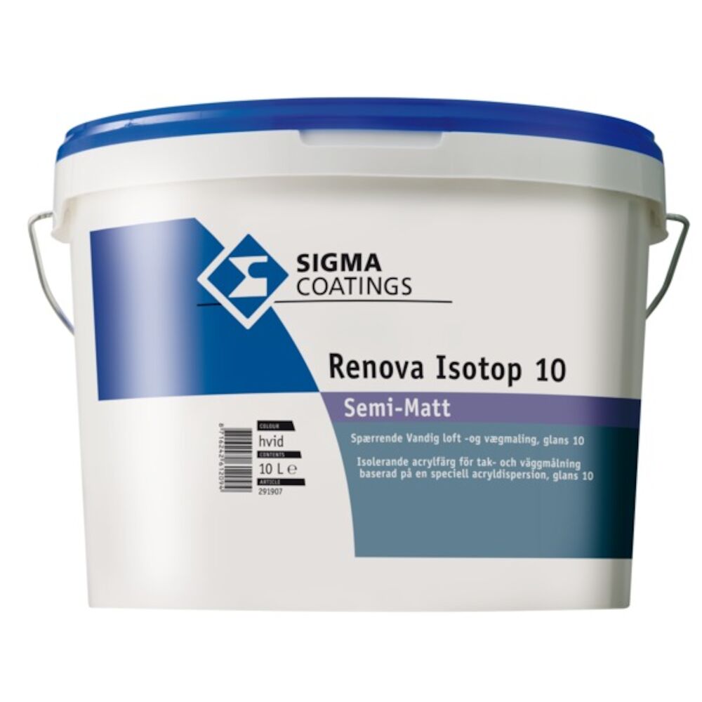Sigma Renova Isotop 10 Hvit Sperregrunn 5 l