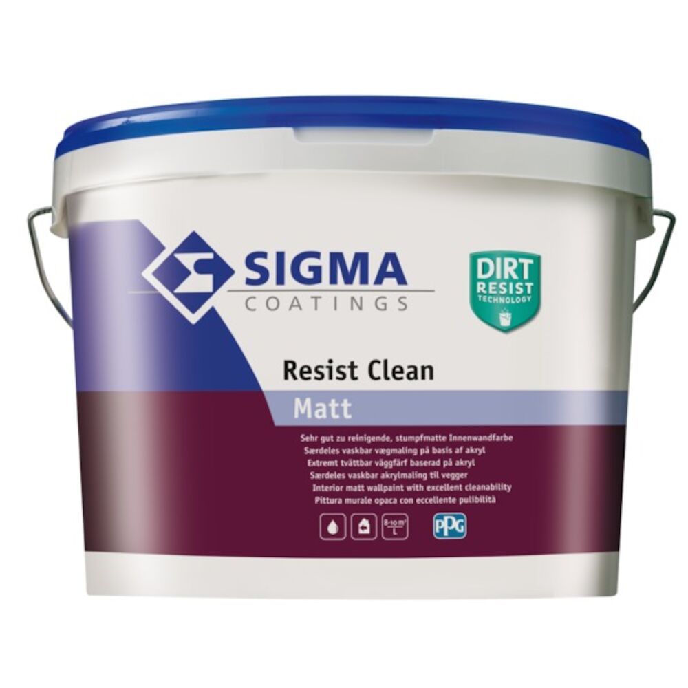 Sigma Resist Clean Matt Hvit 10 l
