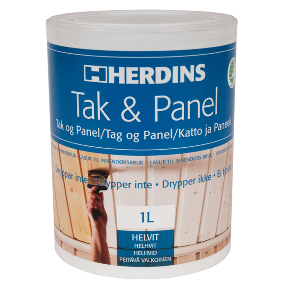 Herdins Tak & Panel Helhvit 1 l