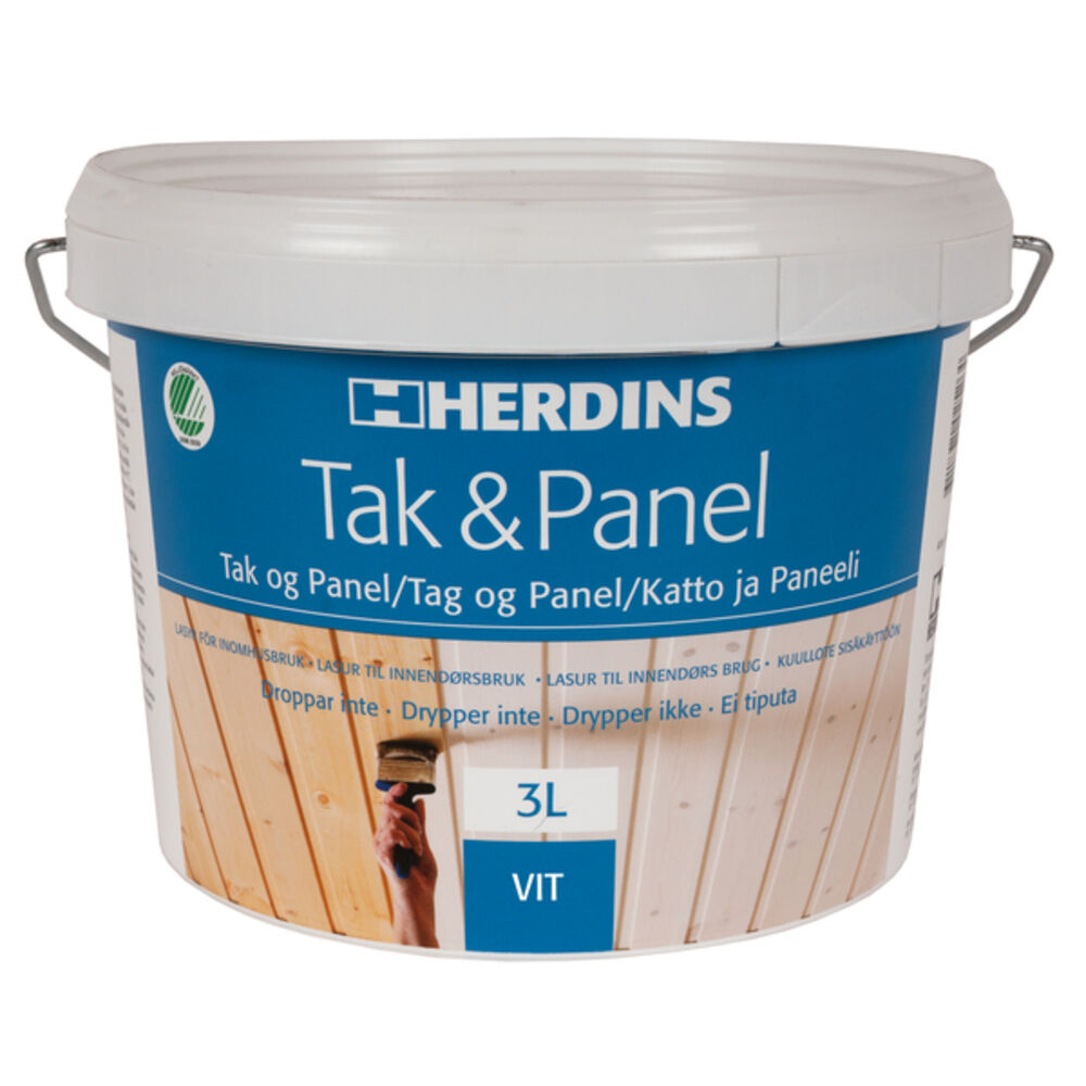 Herdins Tak & Panel Hvit 3 l