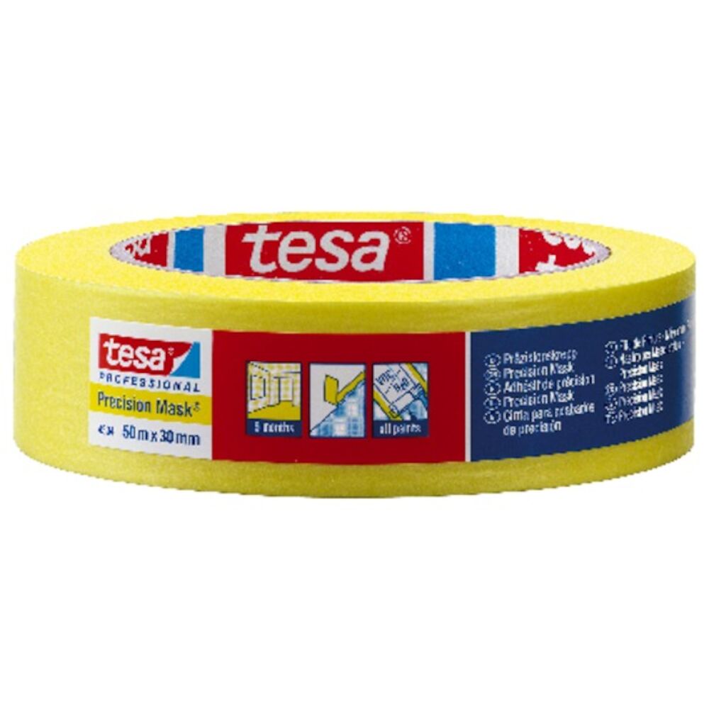 Tesa Maskeringstape Precision Gul Proff 19 mm x 50 m