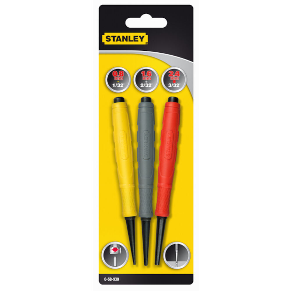 Stanley Spikerdor Sett 3 Deler 0,8 1,6 2,4 mm