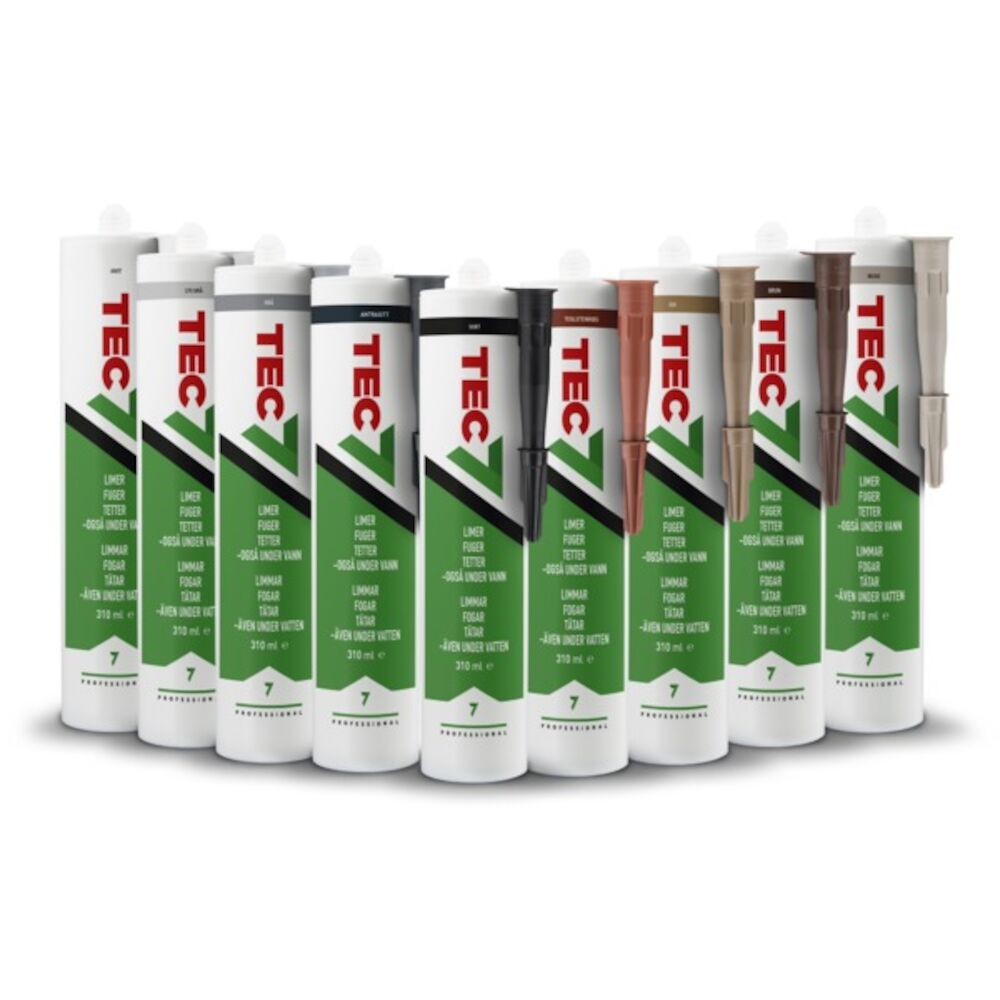 Tec7 Lim / Tett / Fugemasse Hvit 310 ml