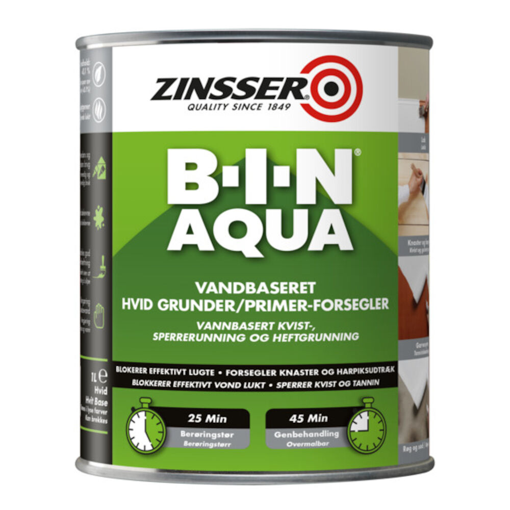 Zinsser Bin Aqua Kvist & Sperregrunn 1l