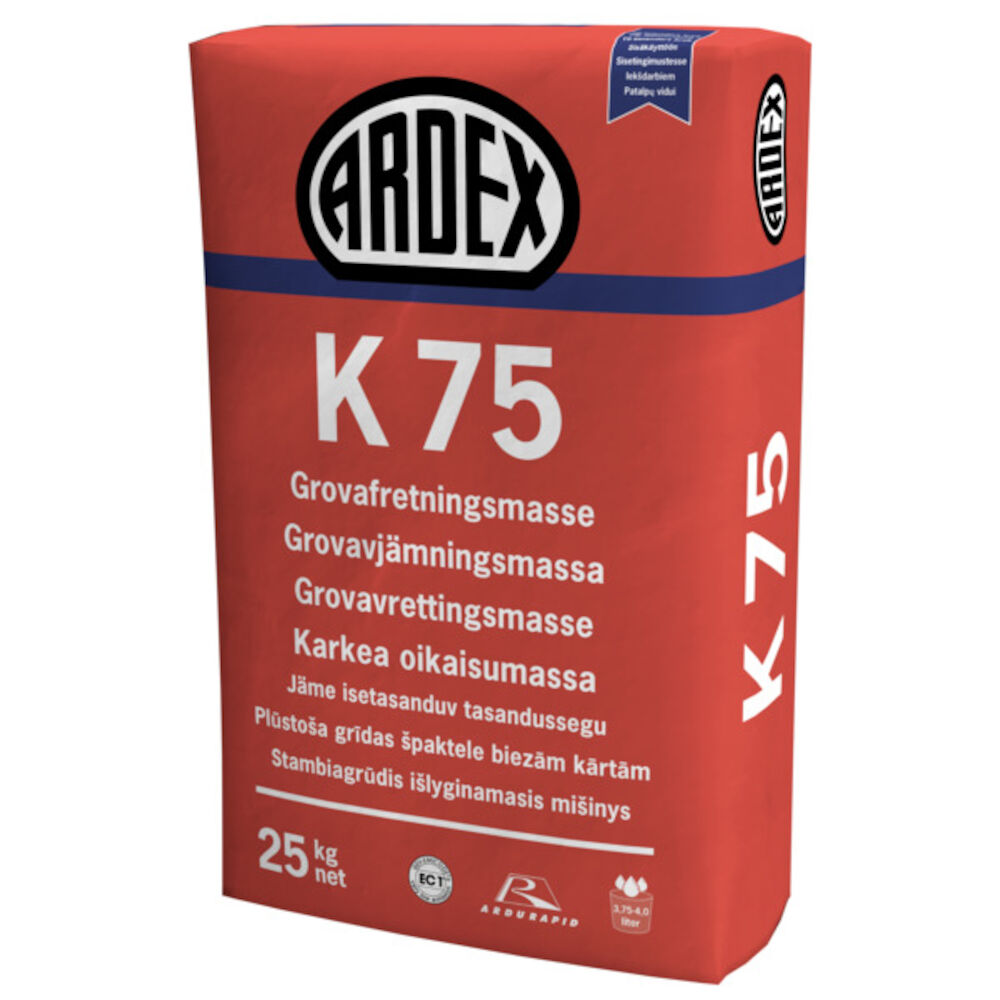 Ardex K75 Gulvsparkel grov Flyt Varmegulv 25 kg