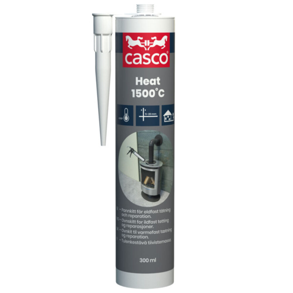 Casco Brannfug Ovnskitt Heat 1500 OC Black 300 ml