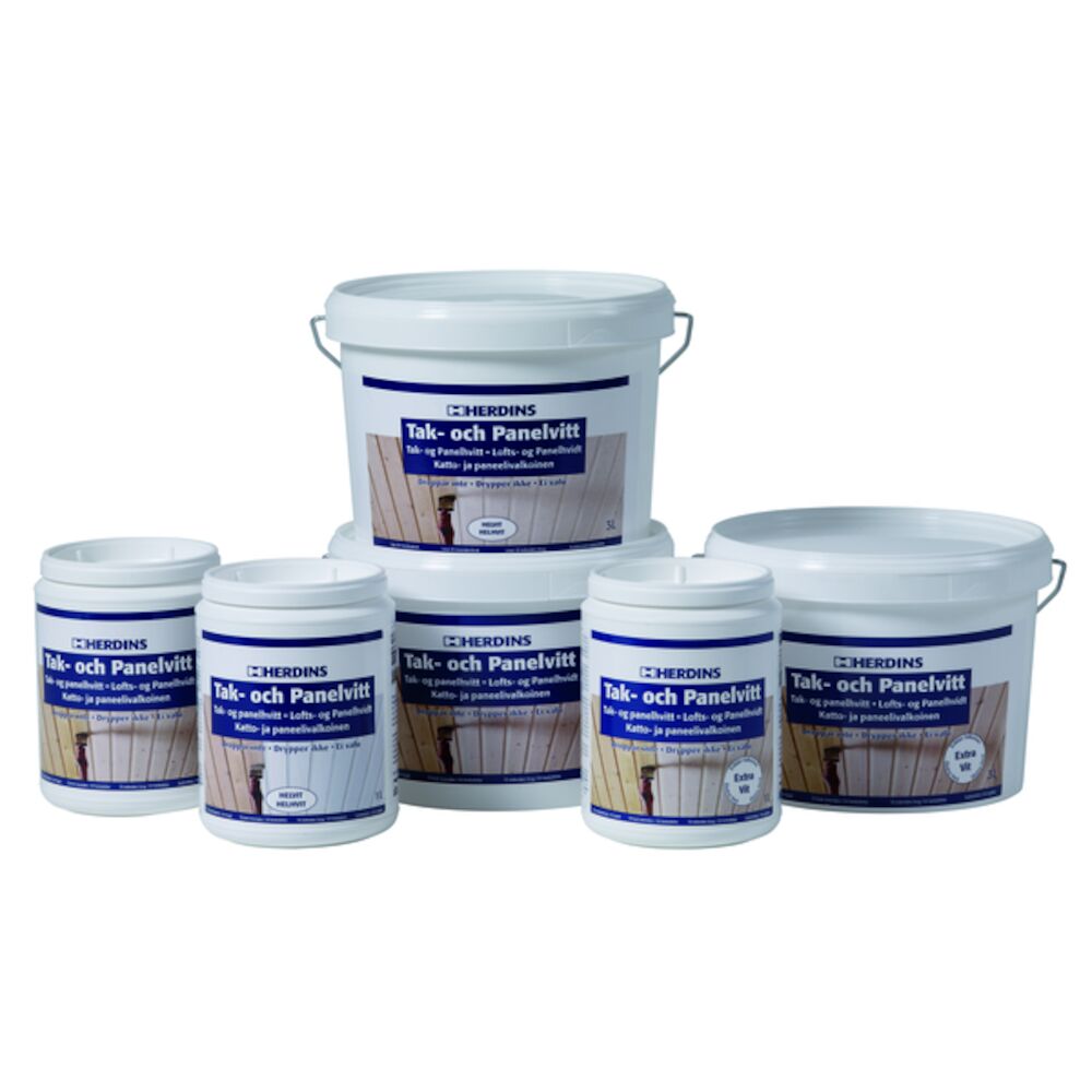 Herdins Tak & Panel Hvit 3 l