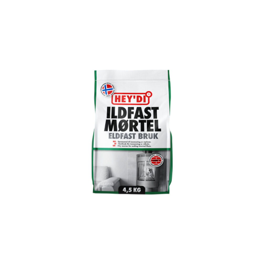 Heydi Ildfast Mørtel  4,5 kg