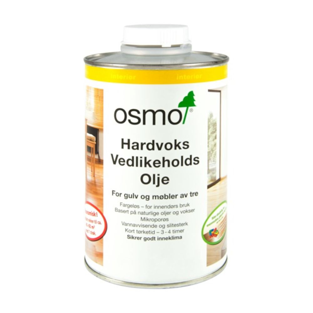 Osmo Hardvoks Vedlikeholdsolje 3440 Hvit 1 l