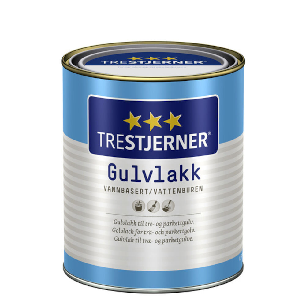 Trestjerner Gulvlakk Vannbasert Halvblank 0,75 l