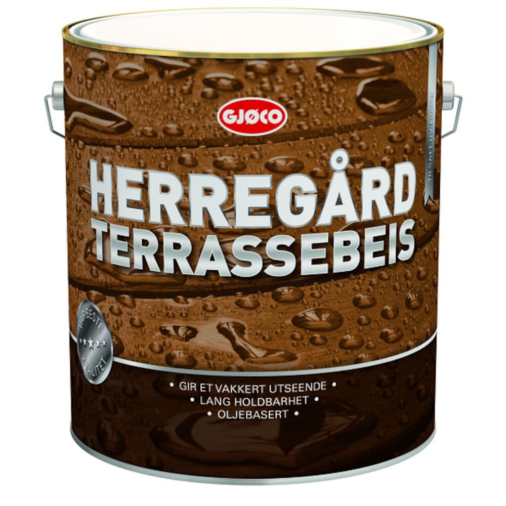 Gjøco Terrassebeis Oljebasert Gul -base 9 l