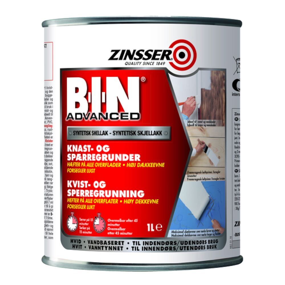 Zinsser Bin Advanced Kvist- og Sperregrunn 1 l