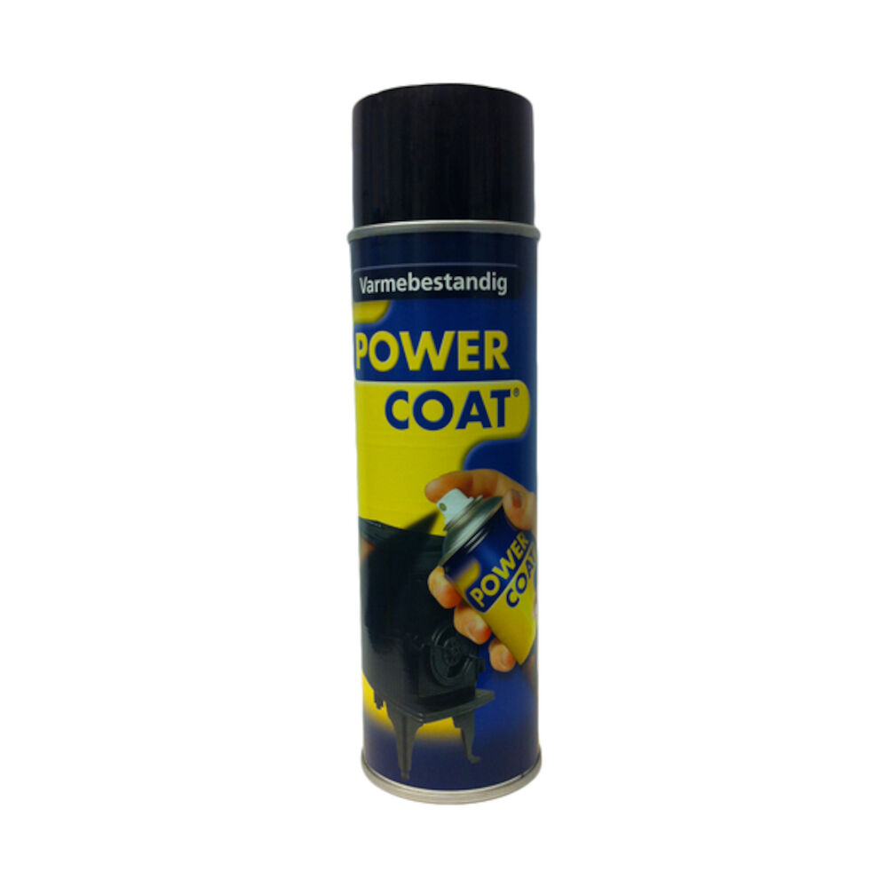 Powercoat Spraymaling Varmebestandig - Sort 500 ml