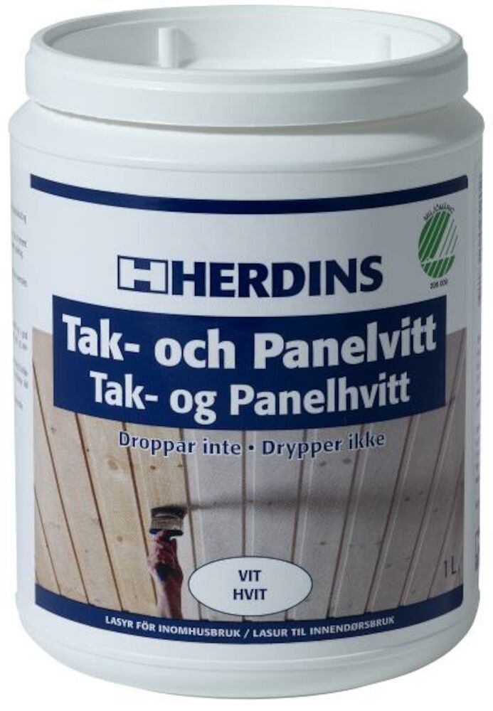 Herdins Tak & Panel Hvit 1 l