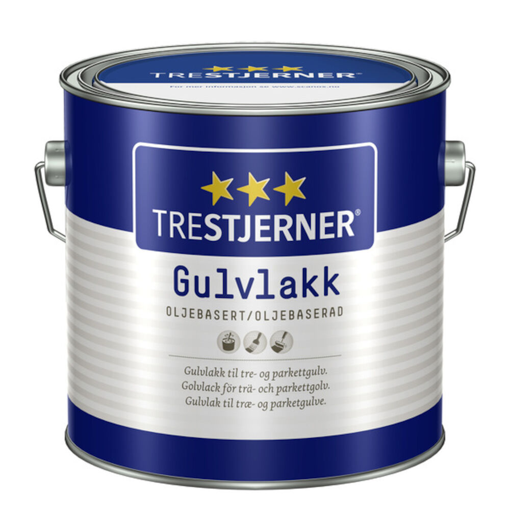 Trestjerner Gulvlakk Oljebasert Blank 3 l