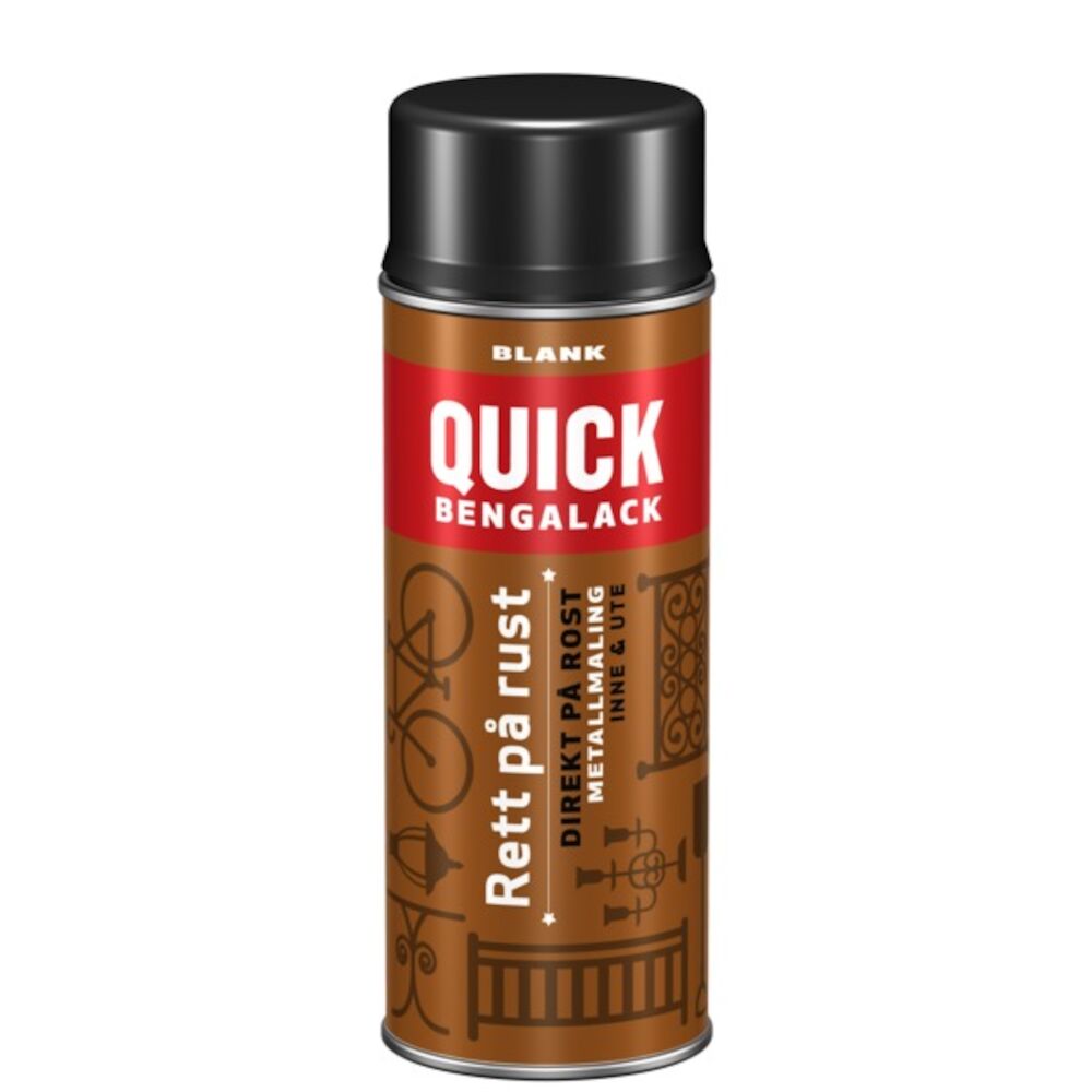 Quick Bengalack Rett På Rust Spray Sort Blank