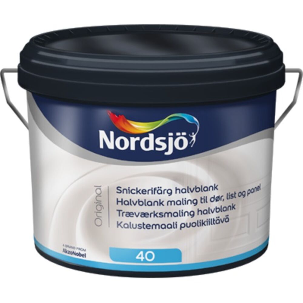 Nordsjø Original Dør/List Halvblank White 1 l