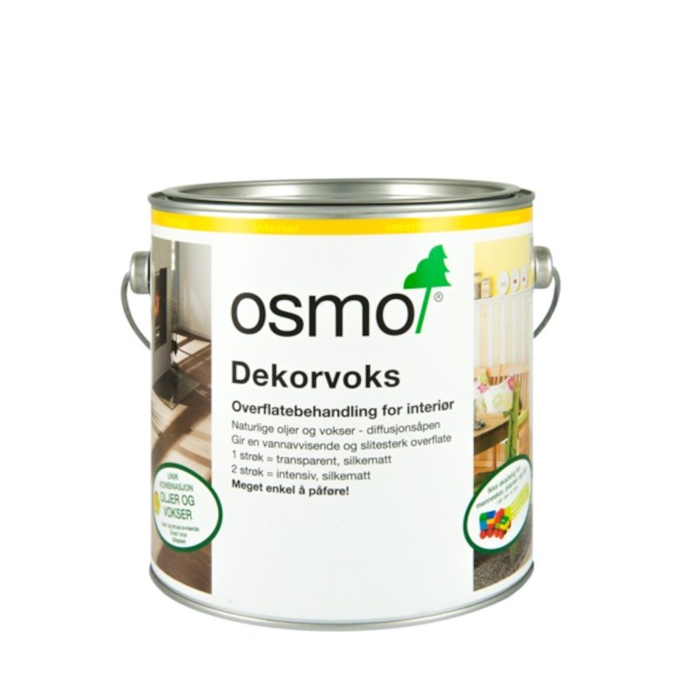 Osmo Dekorvoks Transparente Farger 3111 Hvit 2,5 l