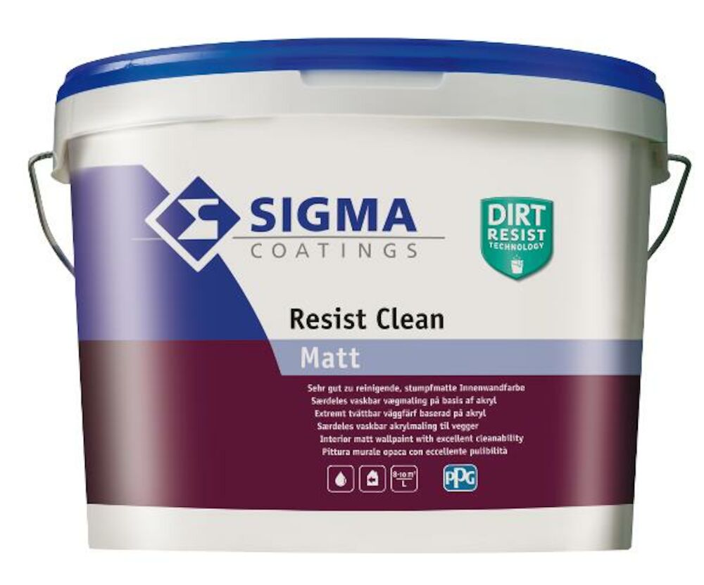 Sigma Resist Clean Matt Hvit 10 l