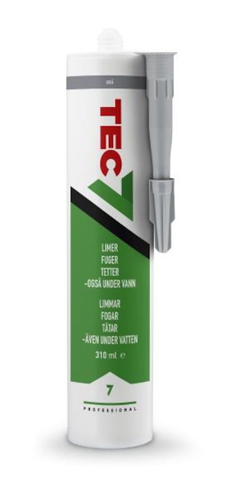 Tec7 Lim / Tett / Fugemasse Grå 310 ml