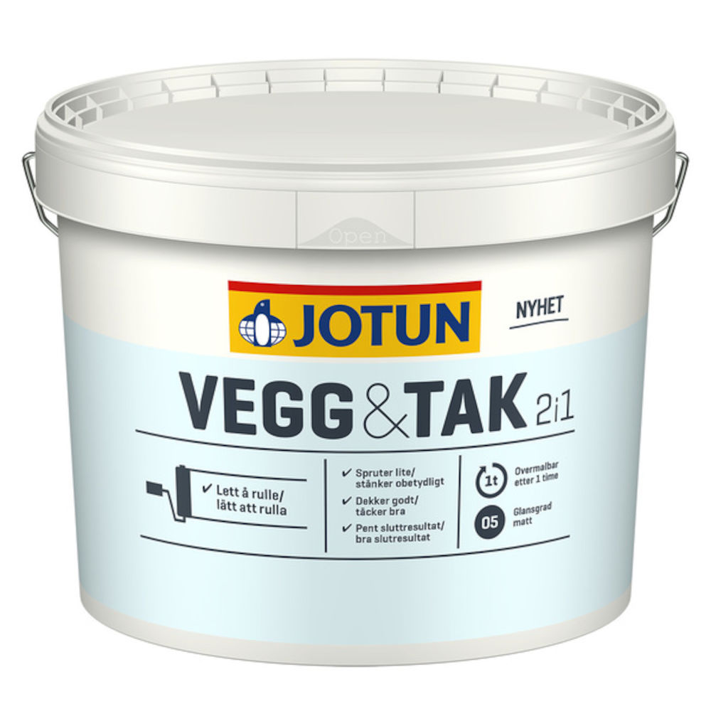 Jotun Vegg og Tak Hvit / A - base 9 l