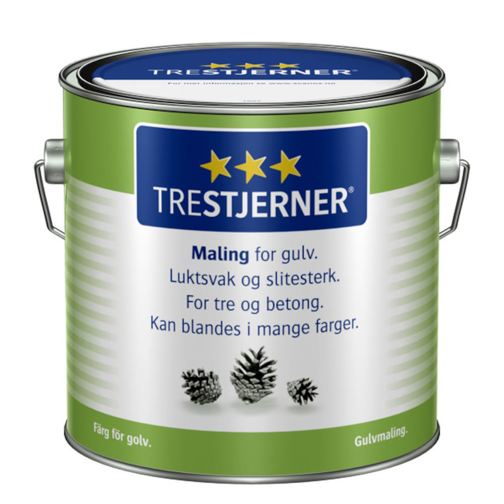 Trestjerner Gulvmaling Halvblank B - base 2,7 l
