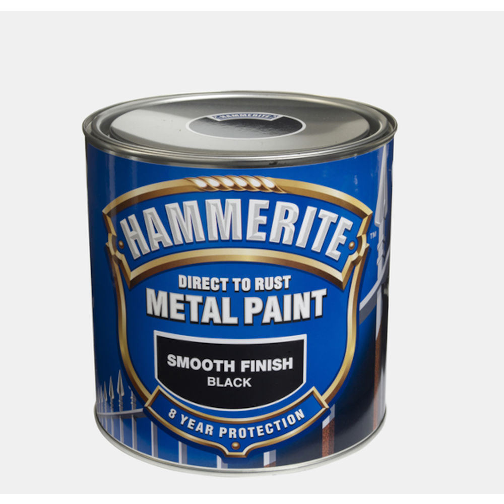 Hammerite Glatt Finish Rustmaling Sort 2,5 l