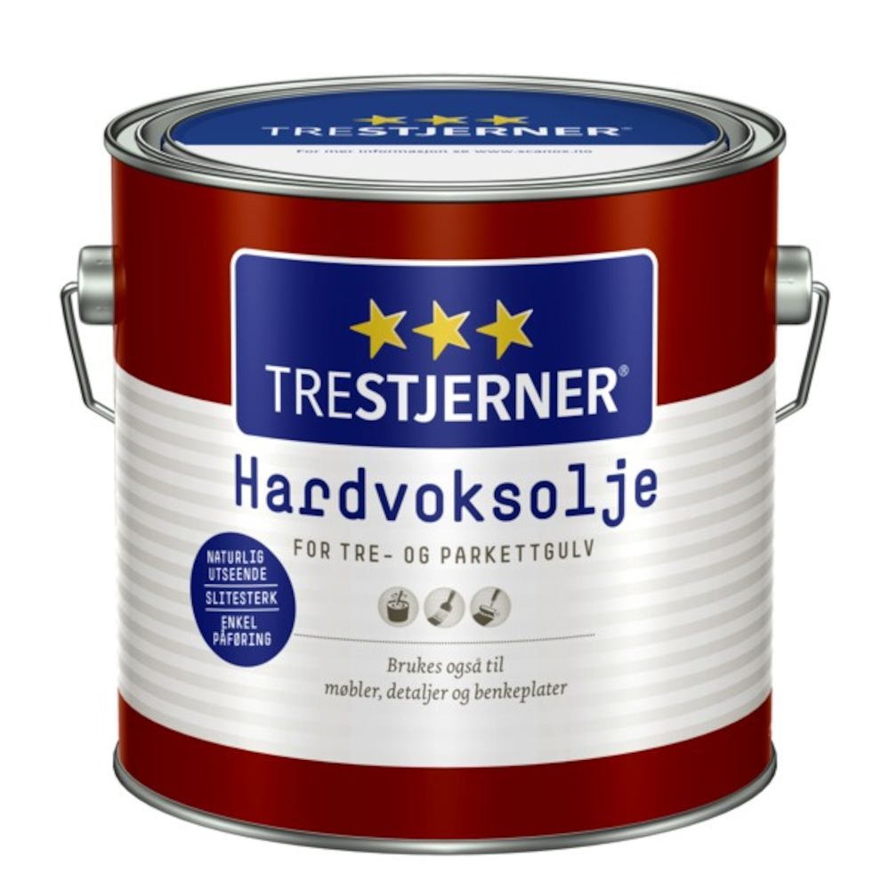 Trestjerner Hardvoks Olje Klar 2,7 l