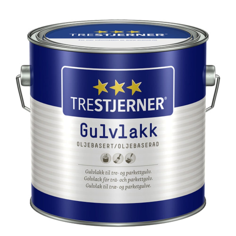 Trestjerner Gulvlakk Oljebasert Silkematt 3 l