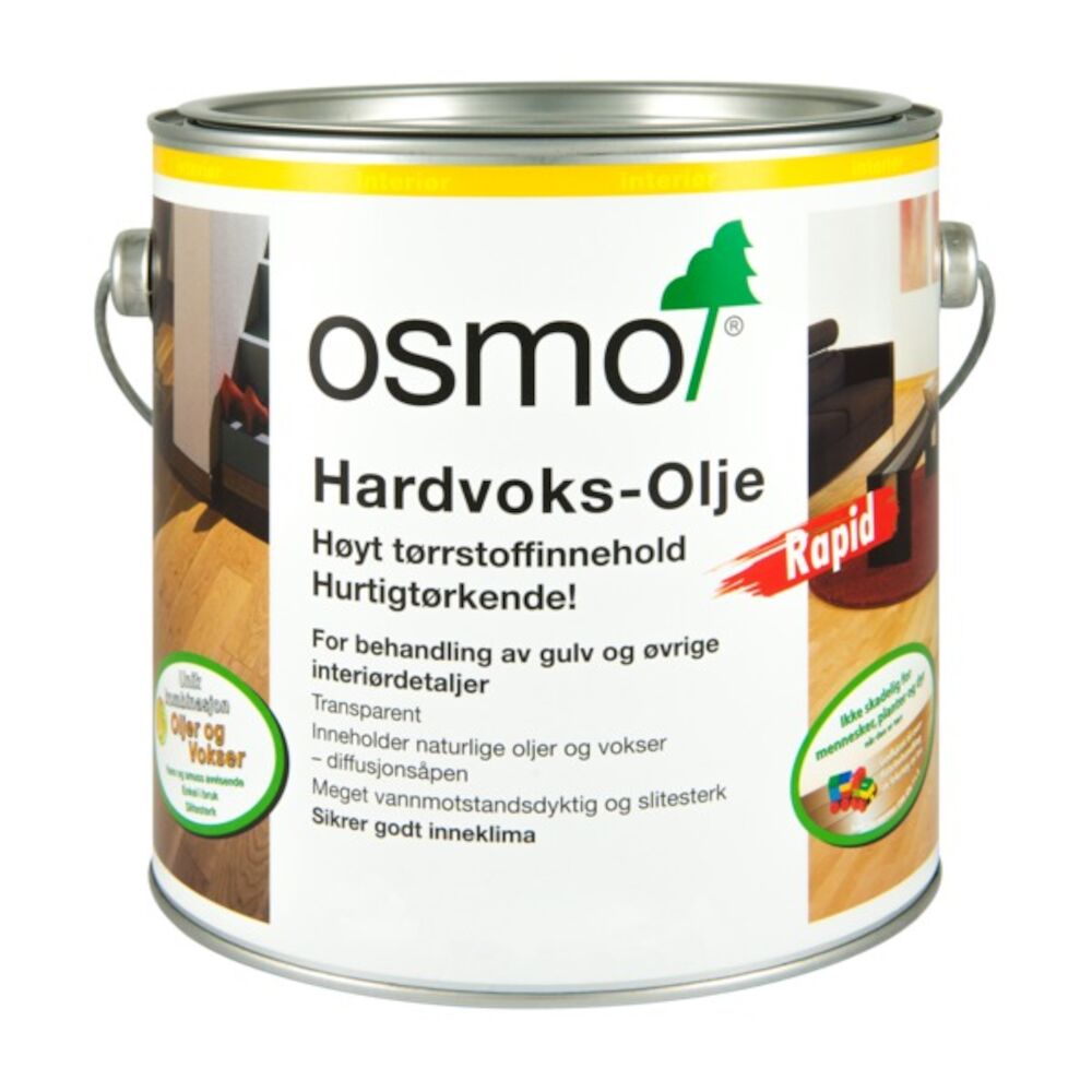 Osmo Hardvoksolje Rapid 3232 Silkematt 2,5 l