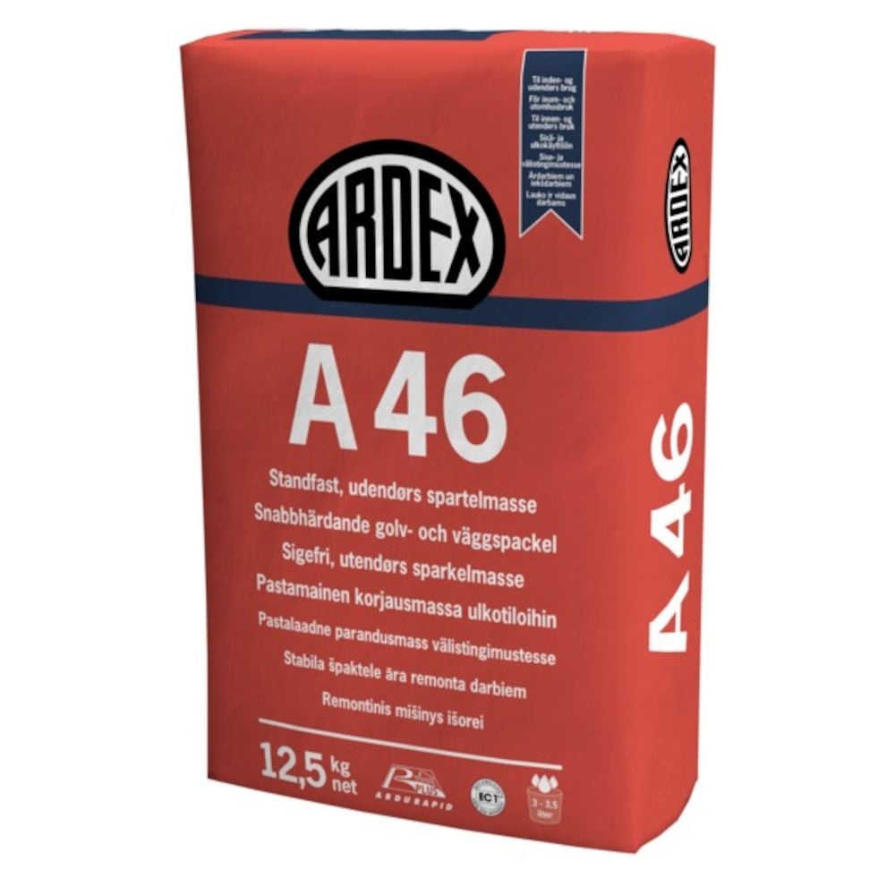 Ardex A46 Hurtig Sparkel Ute og Inne 12,5 kg