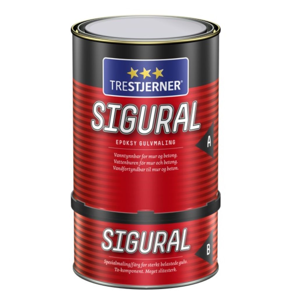 Trestjerner Sigural Epoxy - 23 Varmgrå 1 l