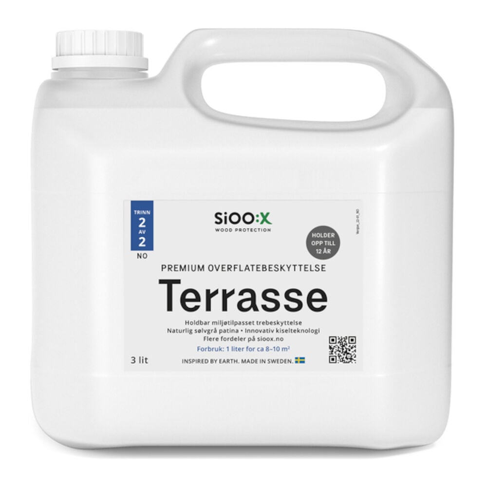 SIOO:X Trebeskyttelse Premium Overflate Steg 2 av 2 for Terrasser 3 l
