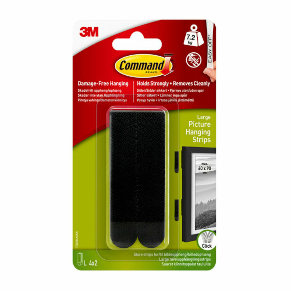 3M Strips til Bildeoppheng - 4 x 2 stk 7,2 kg