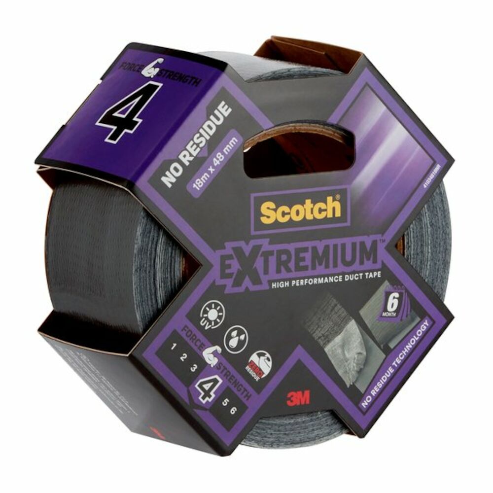 Scotch Extremium Lerretstape - Mørk Grå 48 mm x 18 m