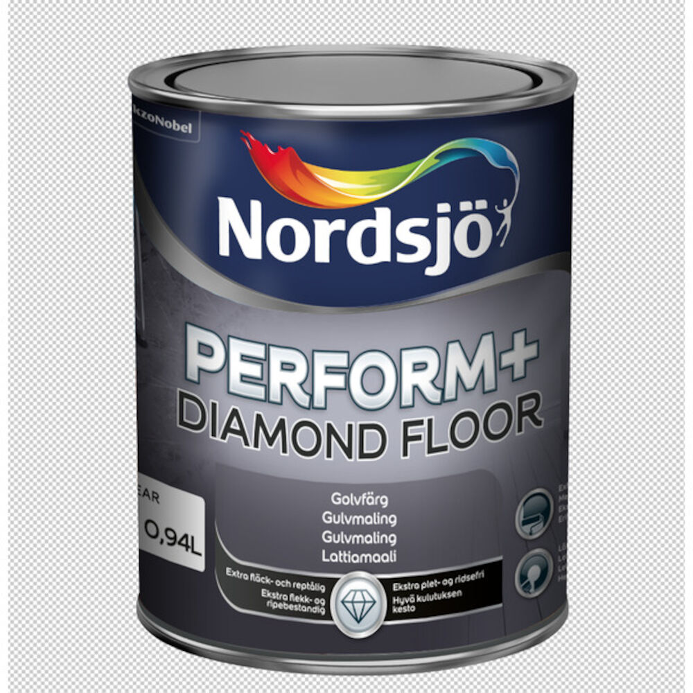 Nordsjø Perform+ Diamond Gulvmaling Clear - base 0,94 l
