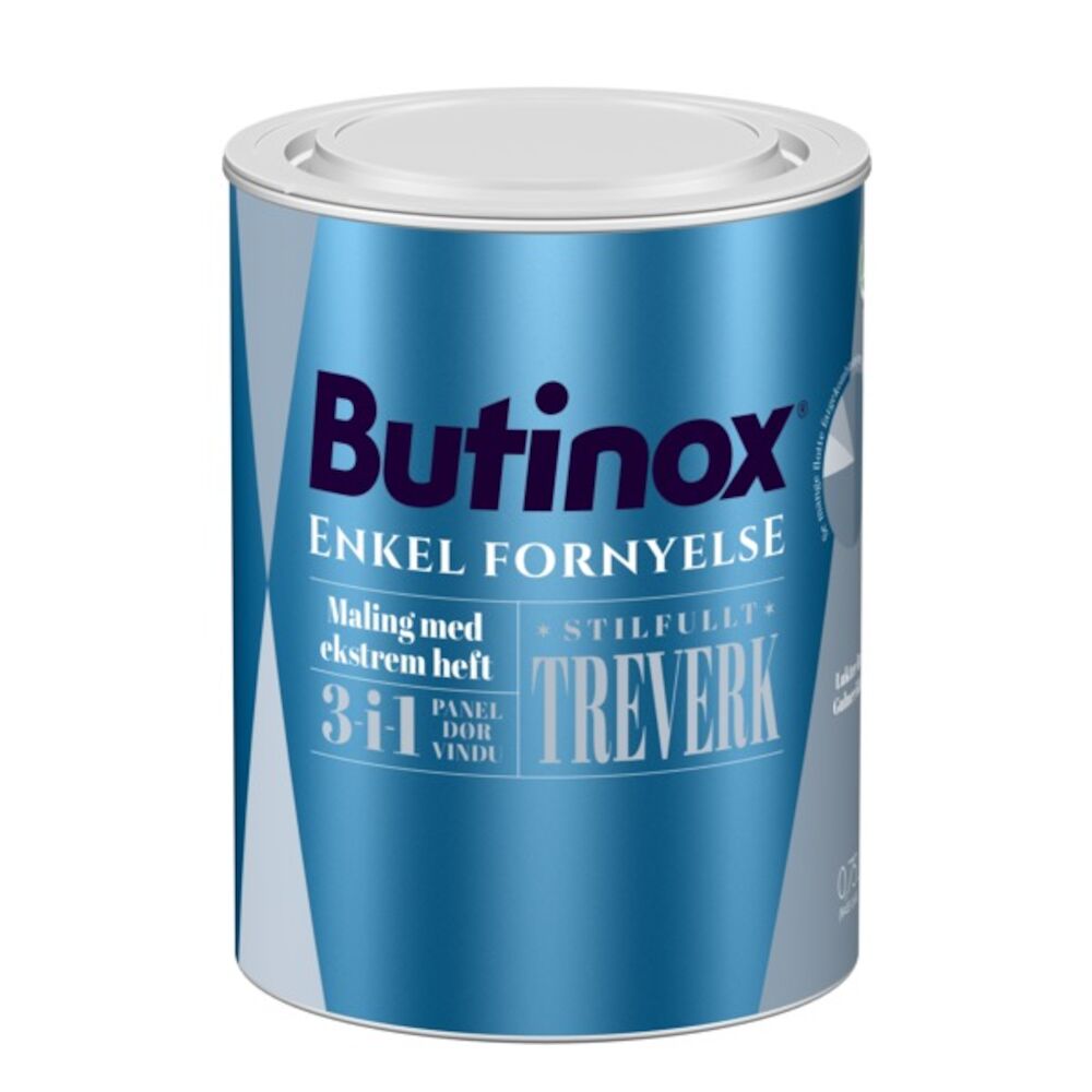 Butinox Stilfullt Treverk - Hvit base Silkematt 0,68 l