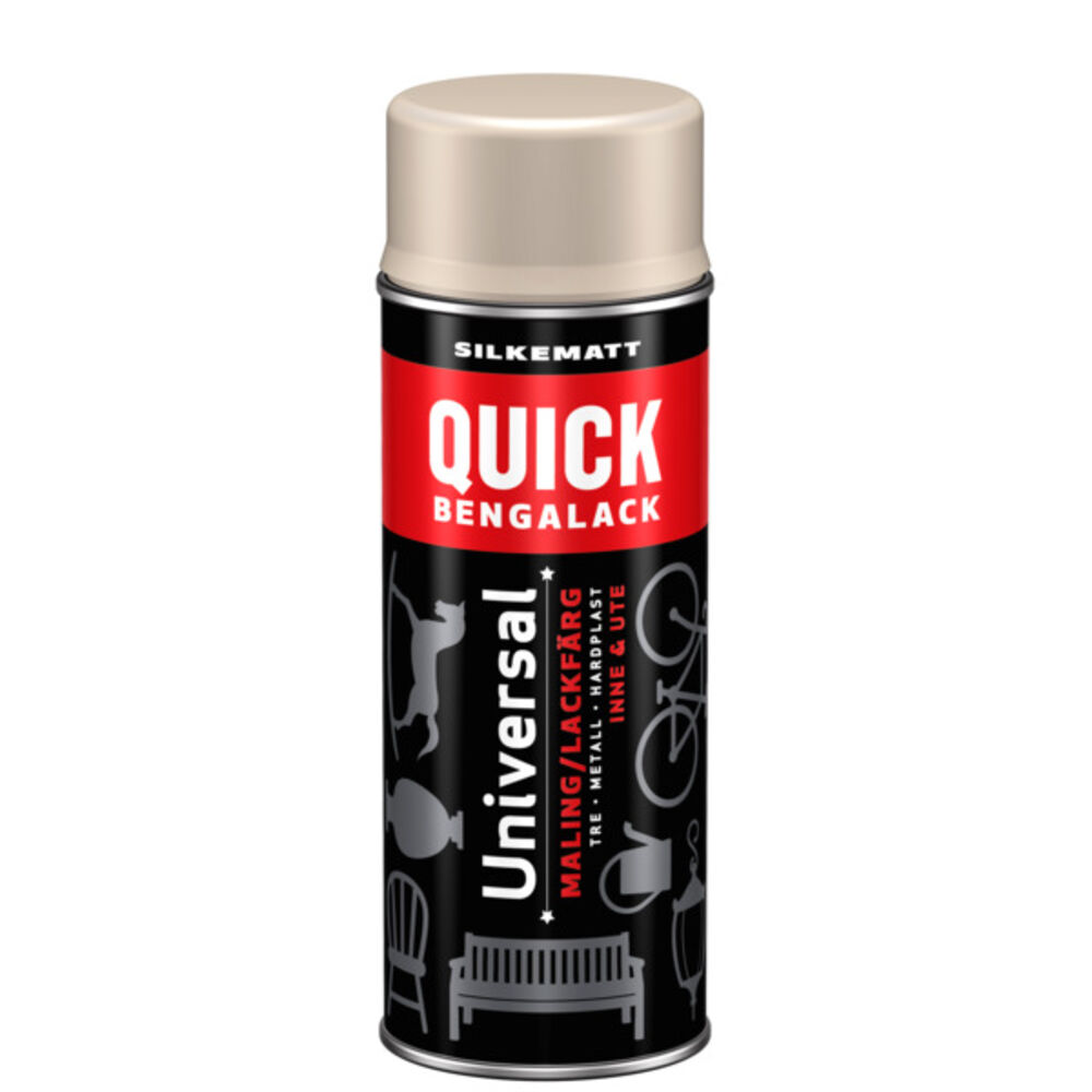 Quick Bengalack Spray Lys Lin Silkematt 400ml