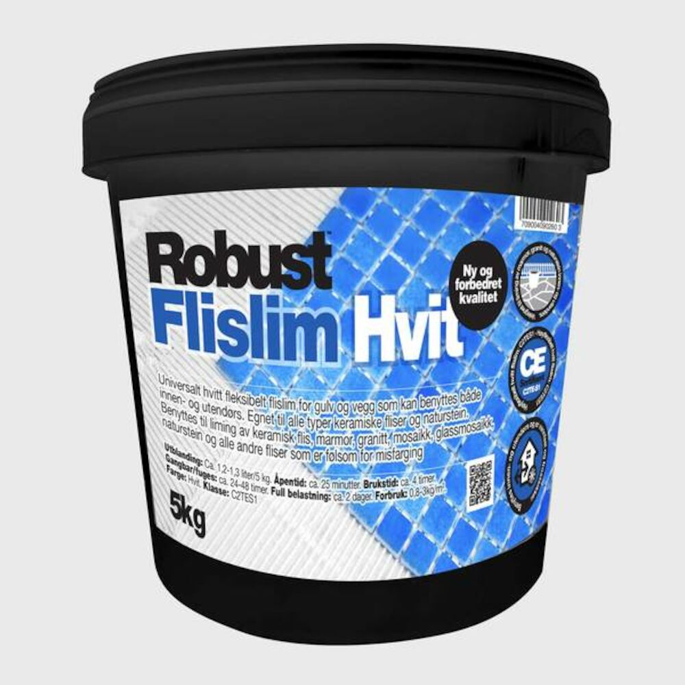 Robust Flislim Hvit - 5 kg