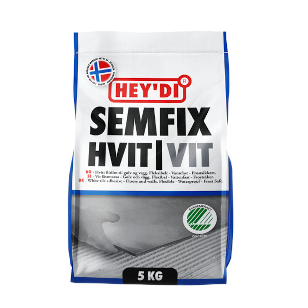Heydi Semfix Flis Lim Hvit 5 kg