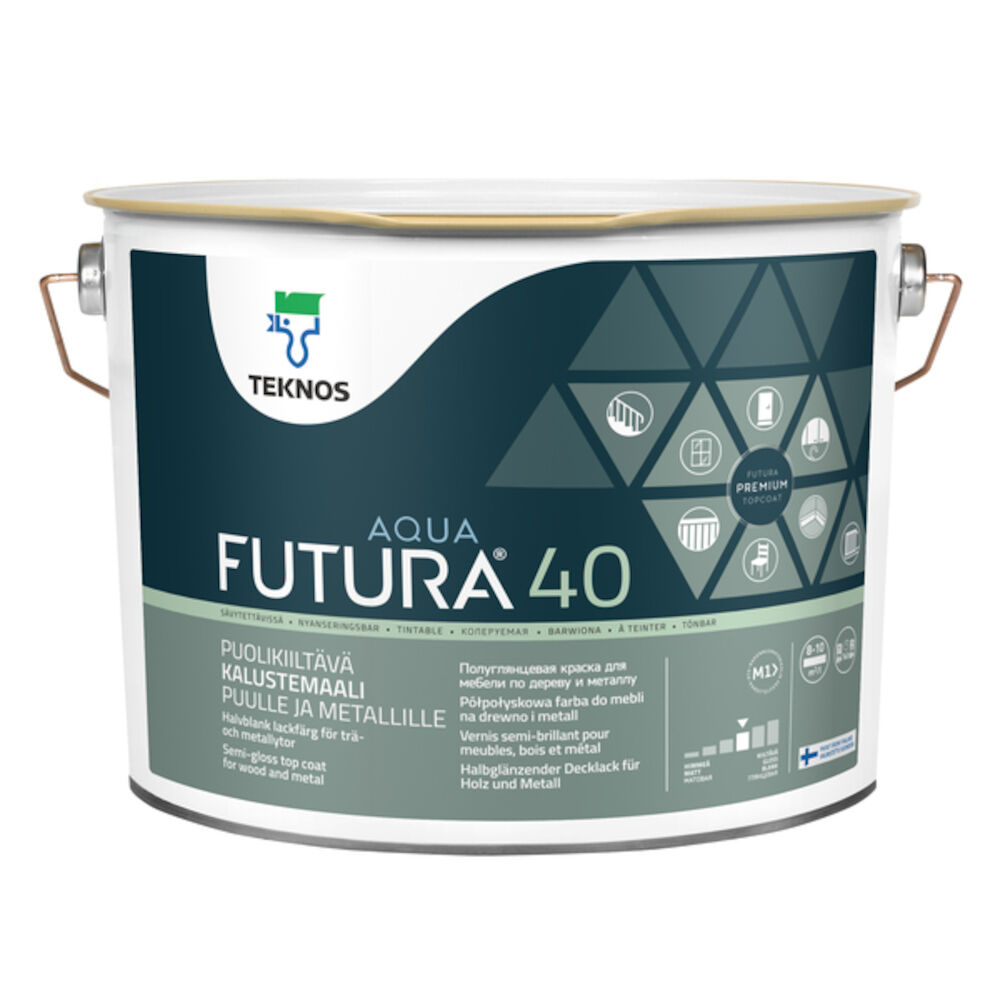 Teknos Futura Aqua - Base 1 Halvblank 0,9 l