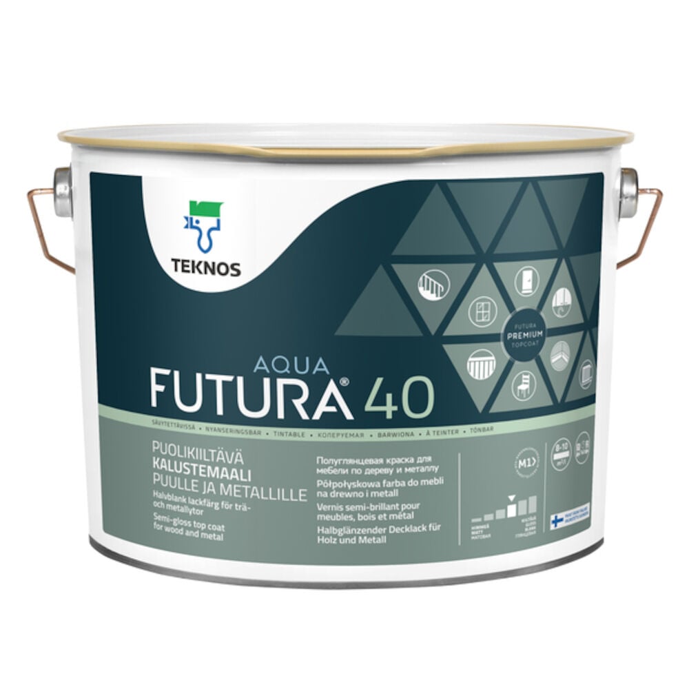 Teknos Futura Aqua - Base 3 Halvblank 0,9 l