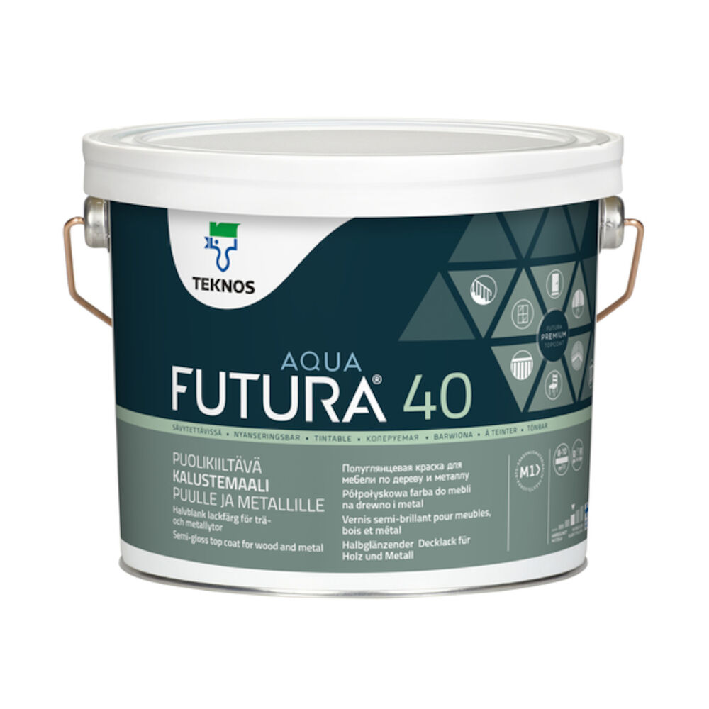 Teknos Futura Aqua - Base 3 Halvblank 2,7 l