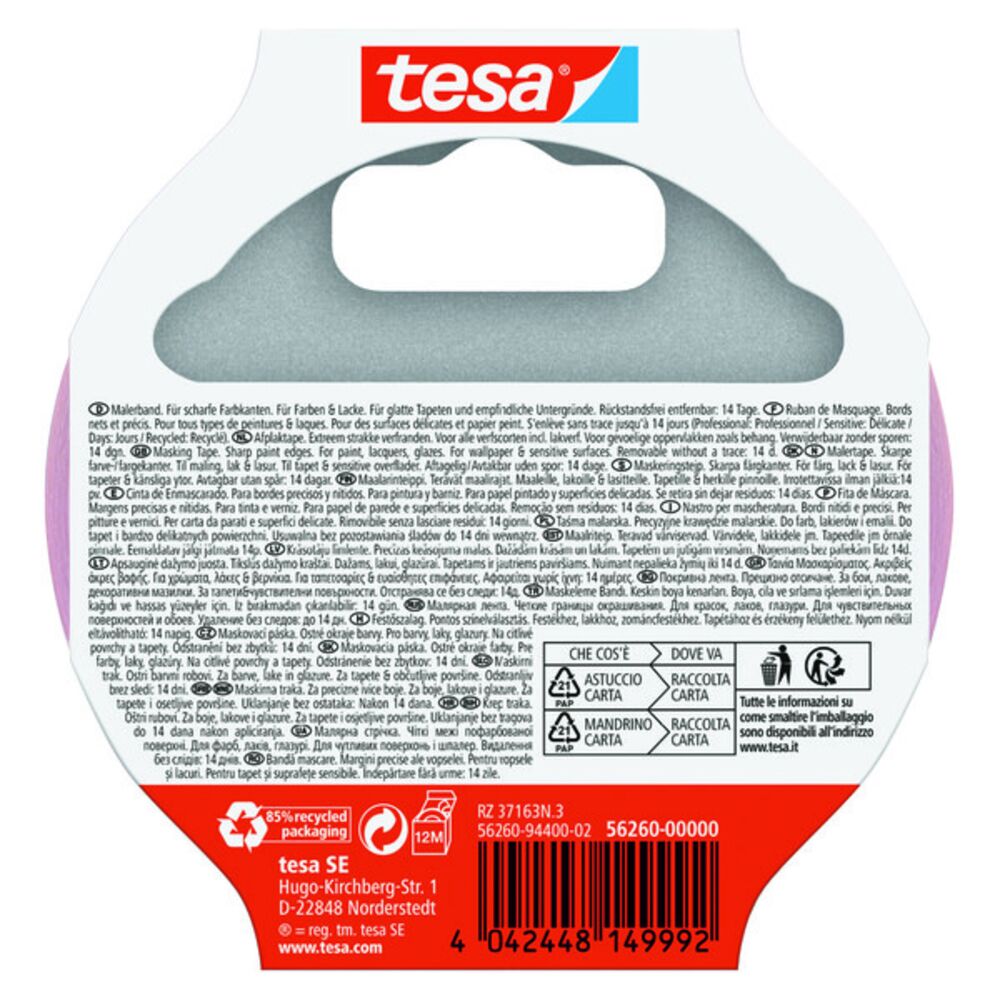 Tesa Malertape Sensitiv - 25 m x 25 mm