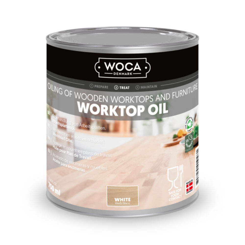 Woca Kjøkkenbenk Olje Hvit 0,75 l